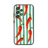 Spicy Red Chili Peppers Phone Case For Samsung S24,21,22,23,30,Ultra,20,Plus,Note,10,9,Black soft silicone case