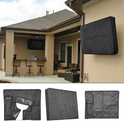 Weatherproof Dust-proof Outdoor TV Cover Beige  50" 55" 58"  Protect TV Screen Garden Patio Outdoor TV Cover