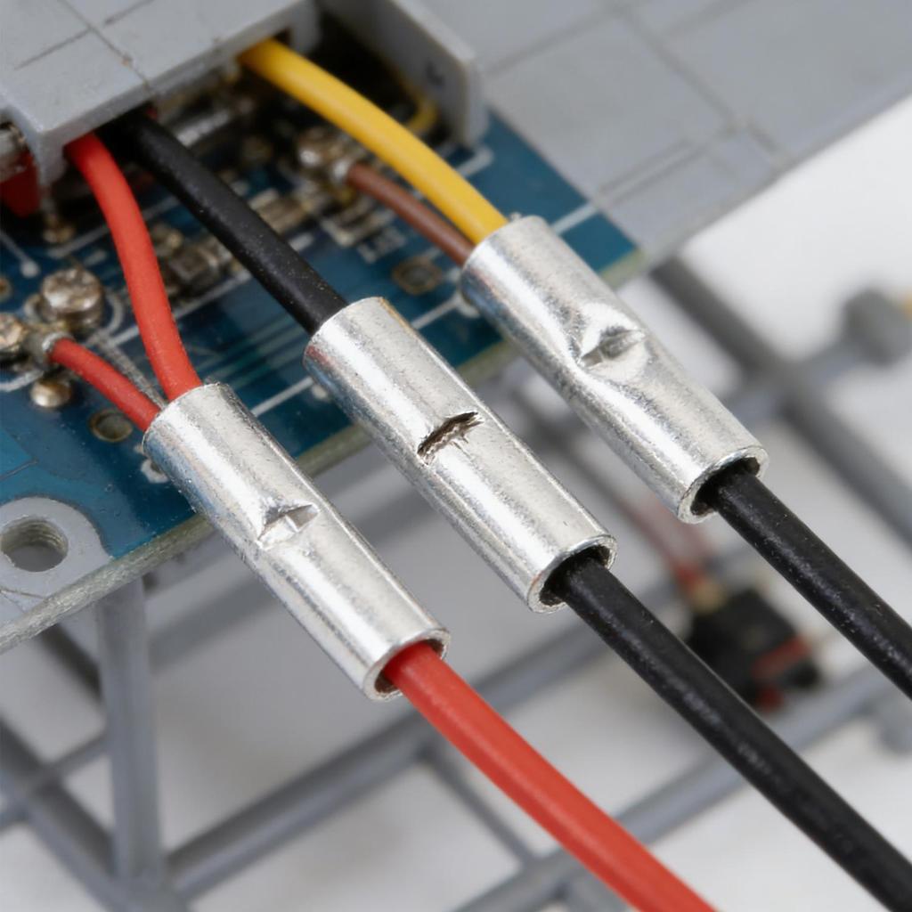 16–14AWG Butt Connector Kit Butt Splice Tube Bare Crimp Terminals Non Insulated Metal Wire Ferrules Electrical Cable Crimping