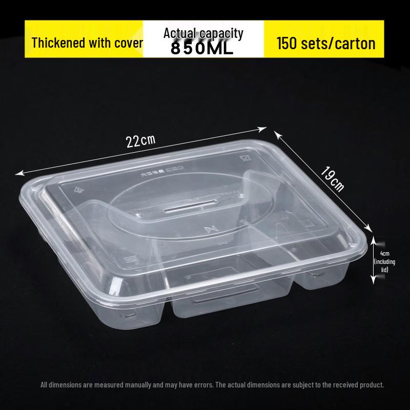 Disposable Divided Plastic Food Containers with Lids