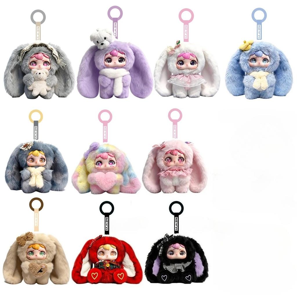 Cute Plush Doll Sweet Rabbit Vinyl Model Toy Gifts Bag Pendant