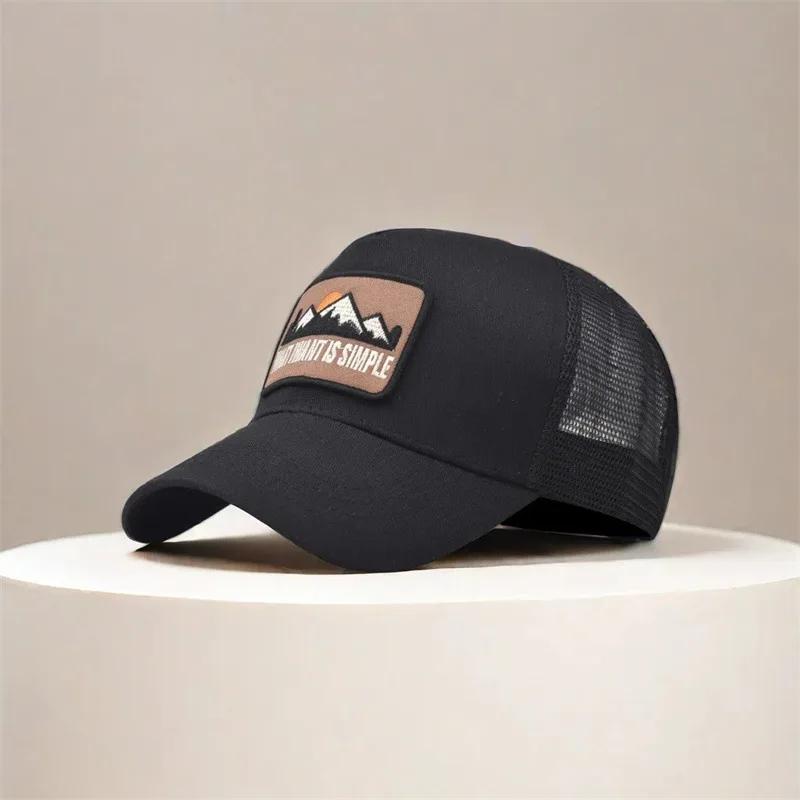 Cappello a Rete Traspirante con Ricamo per Uomo Donna, Cappellino da Baseball Parasole per Sport all'Aperto, Ciclismo, Viaggio, Cappello da Papà