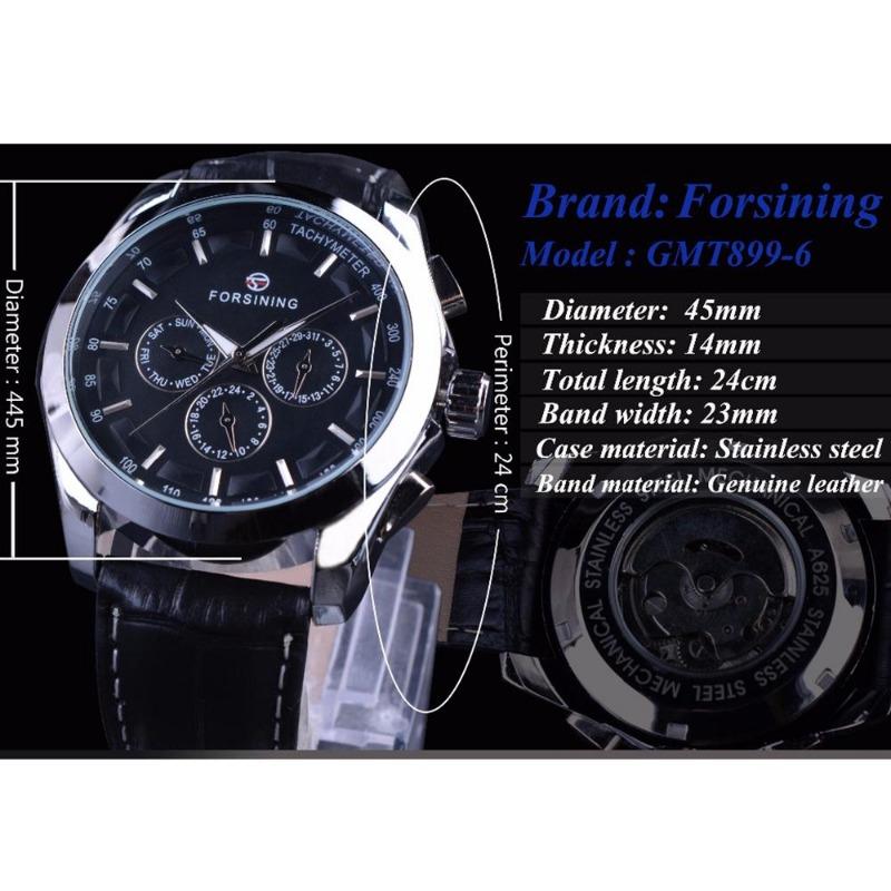 FORSING Men's Fashion Trend Hollowed Out Mechanical Watch Automatic Watch