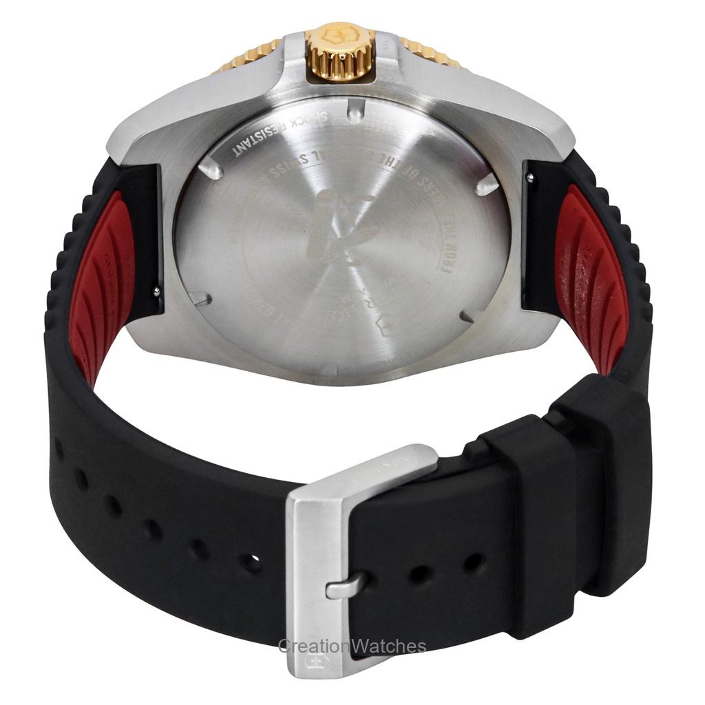 Victorinox Journey 1884 Rubber Strap Black Dial Quartz Diver's 242014 200M Men's Watch