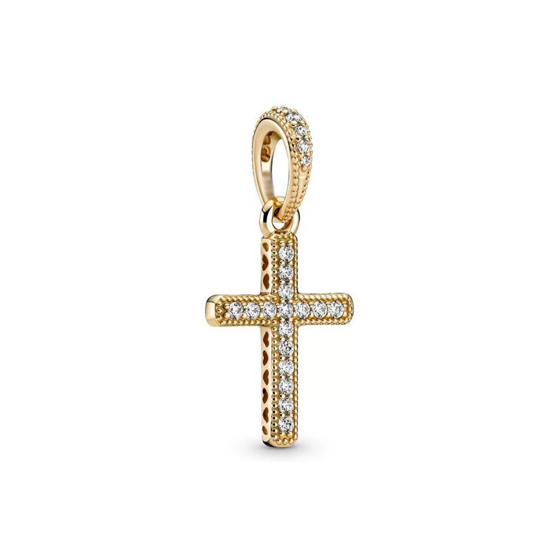 New Cross Charms The Virgin Mary Angel Pendant Beads Necklace Fit Original Copper Bracelets Fine Jewelry Diy Gift