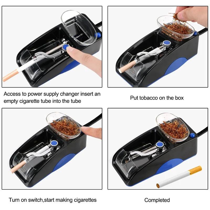 EU1PCS Electric Automatic Cigarette Rolling Machine Cigar Roller Smoking Tool EU Plug Injector Maker DIY Accessorieso