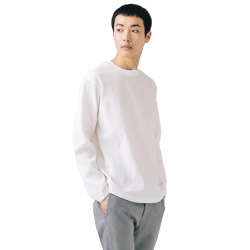 

[Beams Heart] L/S TEE waffle long sleeve cut and sew men s WHITE S