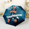 Mbappe Personalized Name Umbrella Compact Travel Automatic Umbrella with 8-Rib Foldable Design for Outdoor Daily Use Elegant Birthday/Christmas Gift