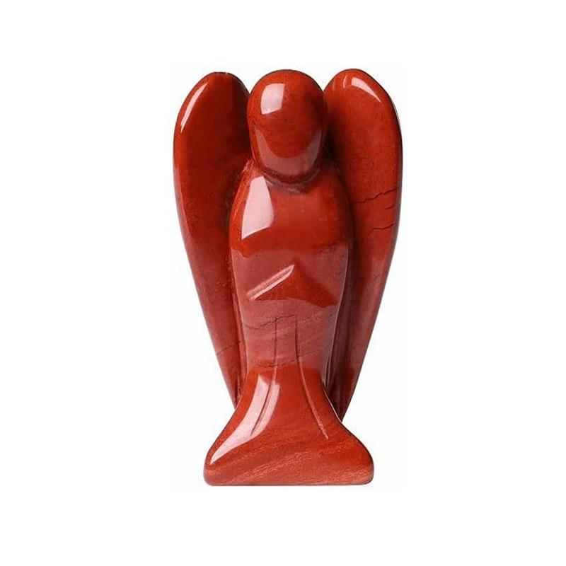 1.5inch Pocket Stone Healing Craft Angel Gemstone Hand Made Crystal Angels Carving Pendant