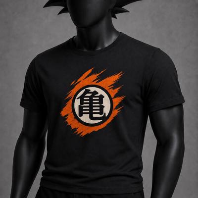 Μπλουζάκι Dragon Ball Z με το Kanji Kame, Goku Saiyan Anime Manga T-shirt