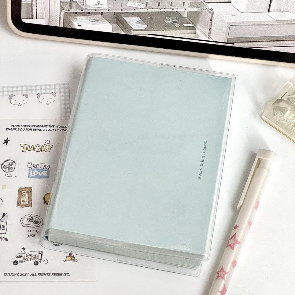 Paper A6 Notebook Transparent Cover Journal Handbook Ins Student Notepad  Office School Supplies