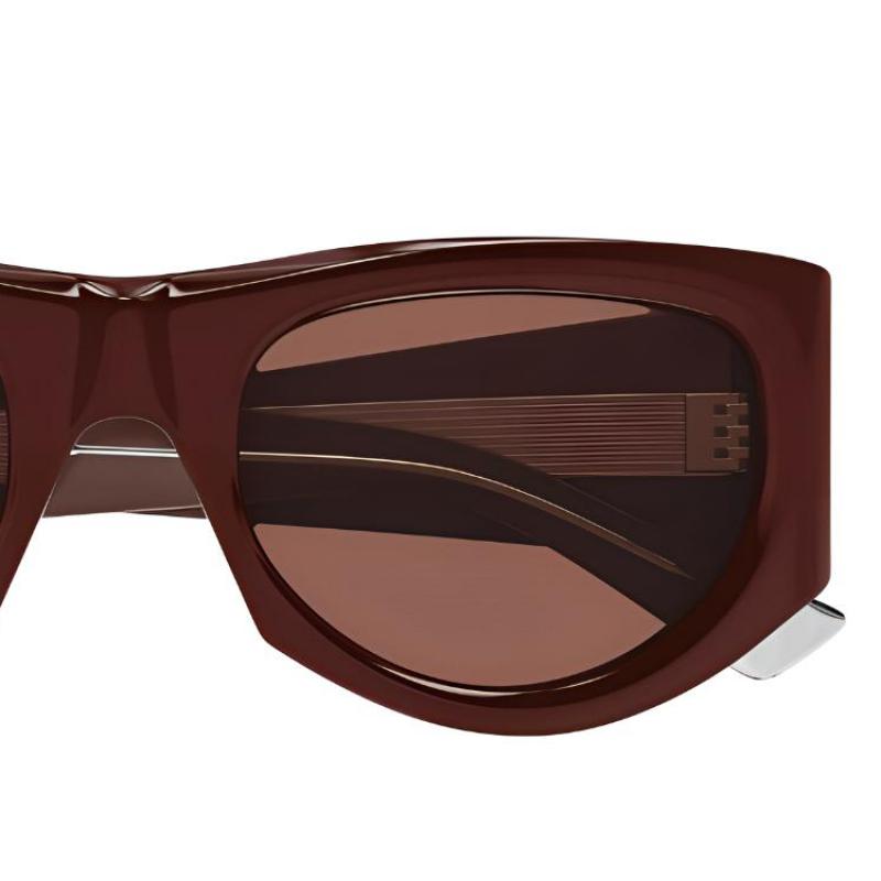 Gucci Logo Recycled Acetate Irregular Sunglasses Women's Red