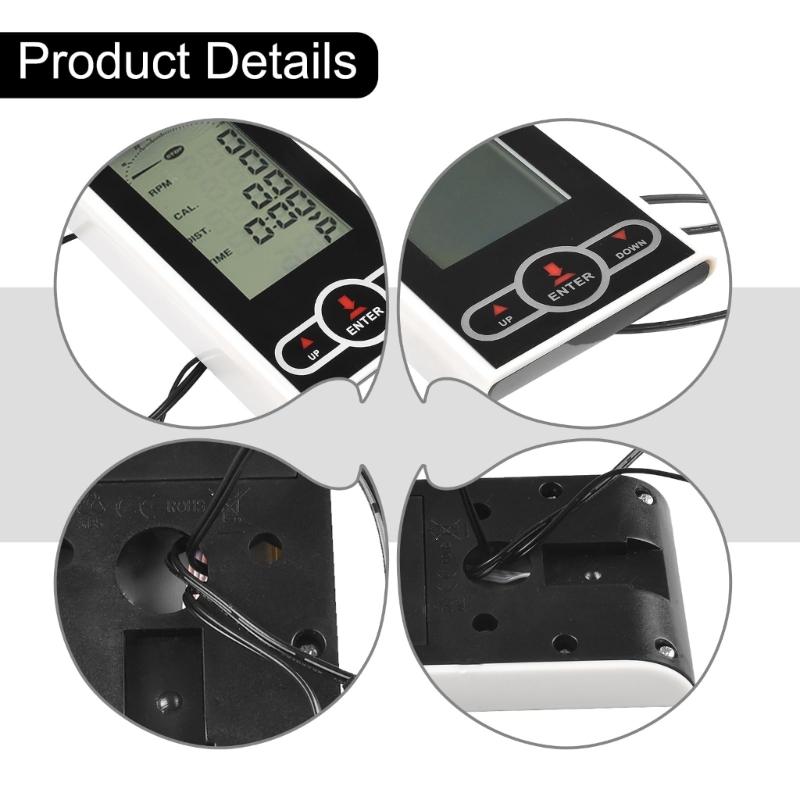 LCD Monitor Speedometer Stationary Bike Speedometer Fitness Data Recorder for Exercise Bike Monitoring