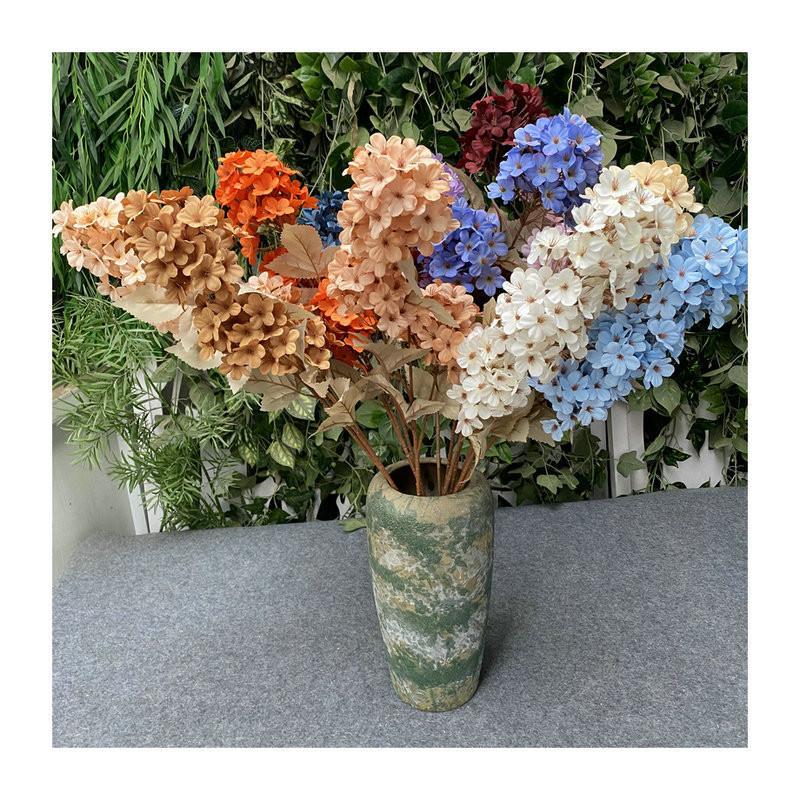 Artificial Pagoda Hydrangea Bouquet Wedding Photo Props Luxury Table Decor Faux Flower Stems 77 Chars