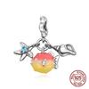 Copper Ocean Life Pendants Starfish Shell Pufferfish Charms Fits Genuine Charms Bracelet Women DoItYourself Jewellery Gifts
