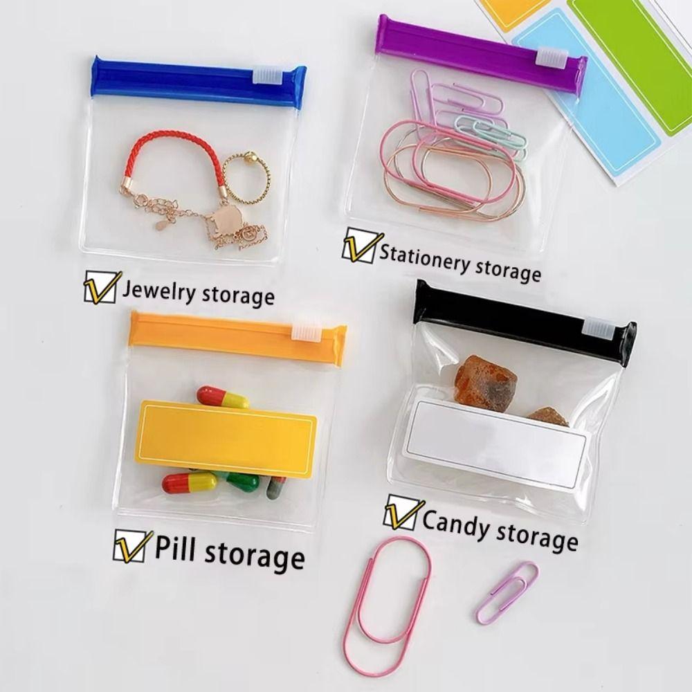 14Pcs Zippered Pill Pouch Bags 7 Color Small Items Storage Bags  Fixed Quantity Items
