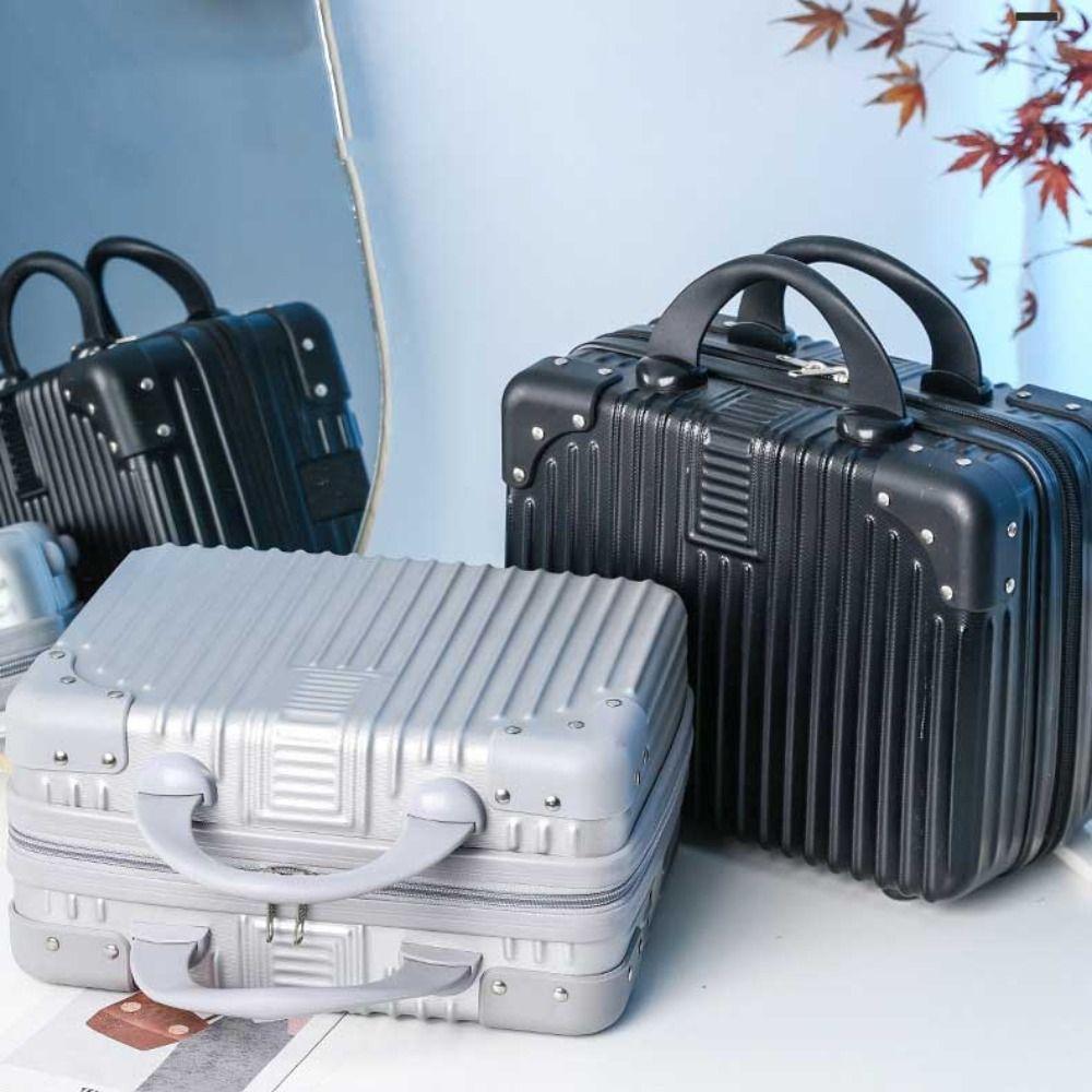 14 Zoll Mini Reisekoffer Kosmetikbox Handgepäck Organizer Make-up-Koffer Kleine Passwortbox Boarding Case für Frauen Mädchen