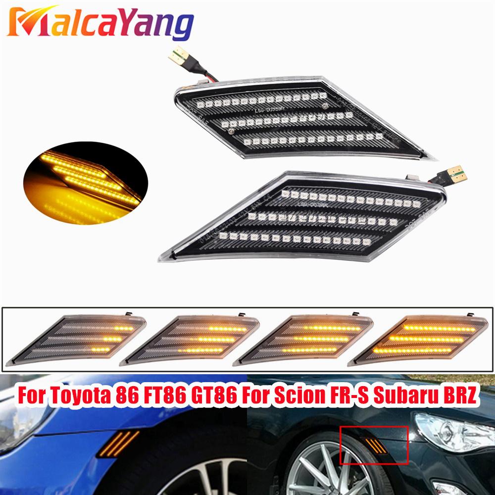 

For Toyota 86 FT86 GT86 For Scion FR-S For Subaru BRZ Led Dynamic Turn Signal Light Side Marker Fender Sequential Lamp Indicator Dynamic Crystal