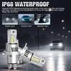 2 stk Canbus H4 LED-frontlyspærer Fjernlys Nærlys 32000LM Bil Motorsykkellykter 24 stk 3570 CSP Turbo LED-diodelamper Auto Moto Frontlykt 12V 6000K
