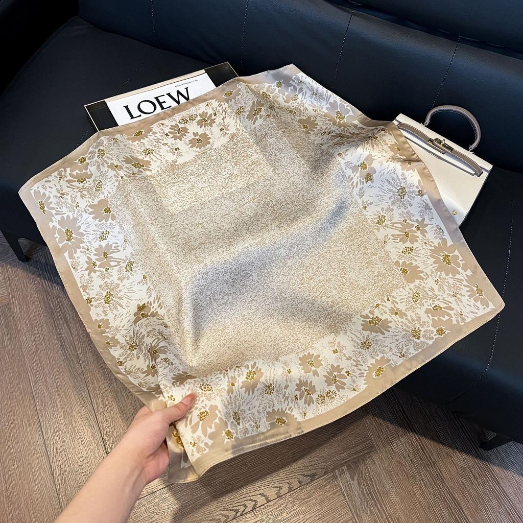 New artificial silk shell marine silk scarf 71cm square scarf professional scarf shawl scarf