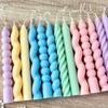 Long Spiral Silicone Candle Mold DIY Twisted Long Rod Wax Stick Craft Molds Home Decor Tool Geometry Candles Making Supplies