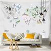 Cartoon Animals Distribution Map Tapestry Wall Hanging Simple Style Cute Hippie Children Kawaii Room Home Decor