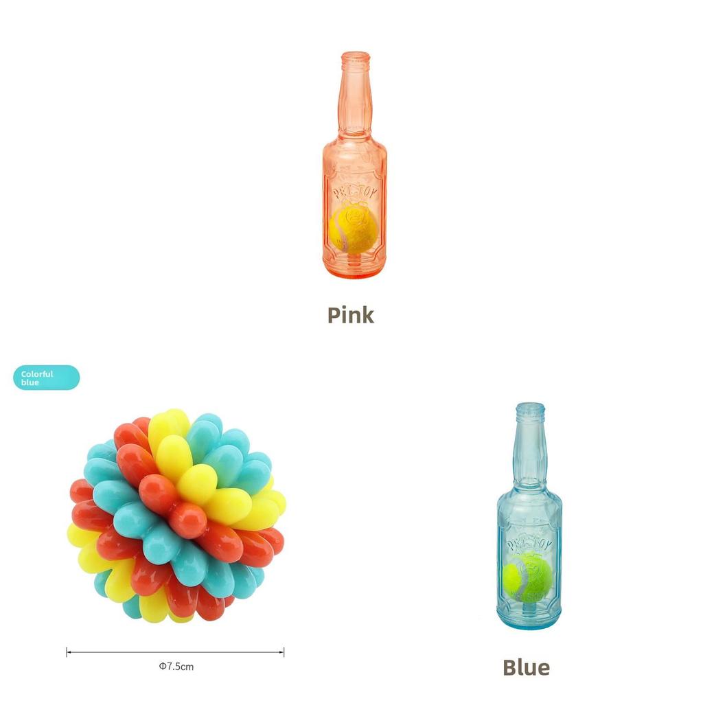 Dog Chew Toy With Durable Multisize Balls For Teething And Play
