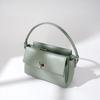 Premium small square bag, leather underarm bag, simple commuter small bag, flip cover metal buckle bag