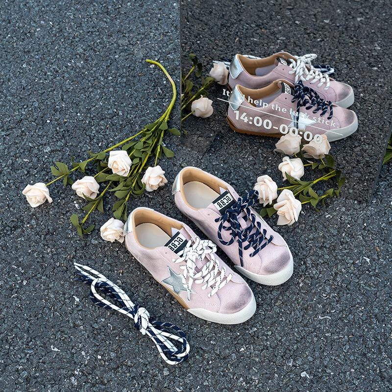 New inner height increase retro old small dirty shoes board shoes women's versatile color matching design casual straps casual shoes