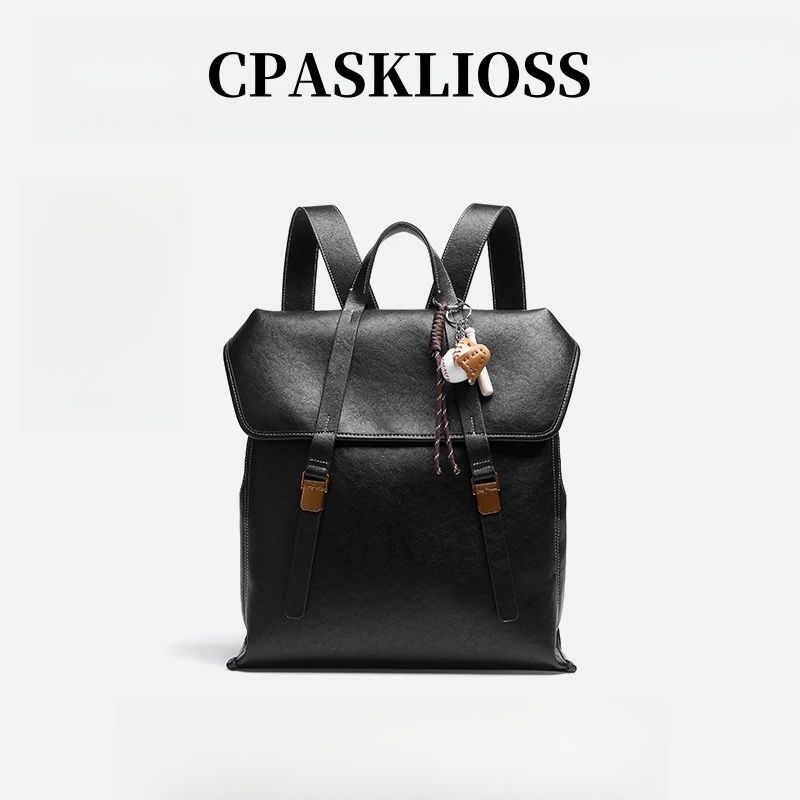 

Cpasklioss Commuter Skeleton-skin Retro Backpack Women Large Capacity Travel Computer Bag Backpack Large Bag Schoolbag Black (with baseball ornaments)