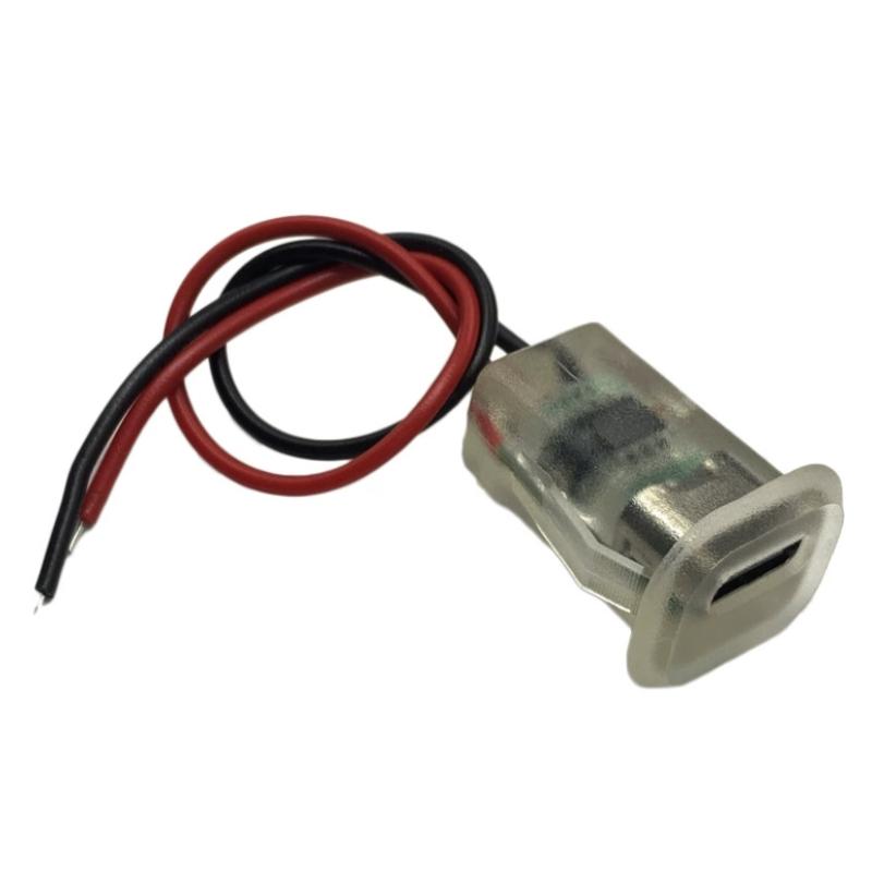 

1pcs Type-C Connector With LED Card Buckle Direct Pressure Type C Female Socket Suitable For Lamp Conversion DIY Electric Car