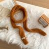 Knitted scarf atmosphere new versatile high-end neck protection scarf soft waxy thin small baguette scarf