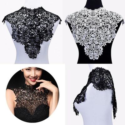 1PC Polyester  Flower Lace Neckline Fabric,DIY Handmade Wedding Dress Lace Collar for Sewing Supplie