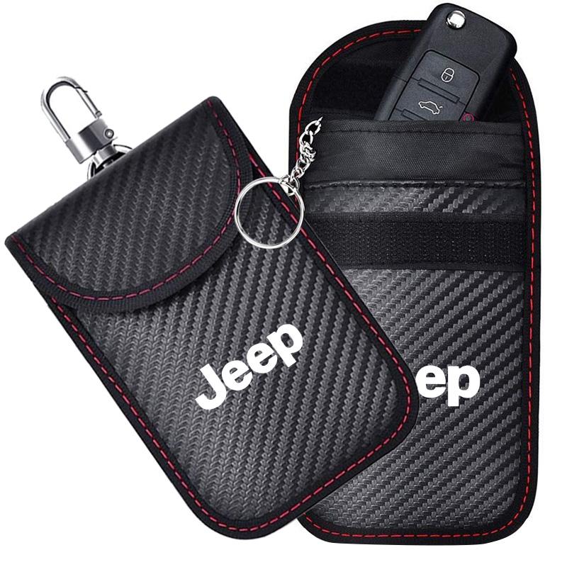 wert-gijn-Car Key Pouch Signal-blocking Faraday Bag Key Case Anti-theft Car Key Storage Organizer For Jeep Cherokee Renegade JK Renegade120000