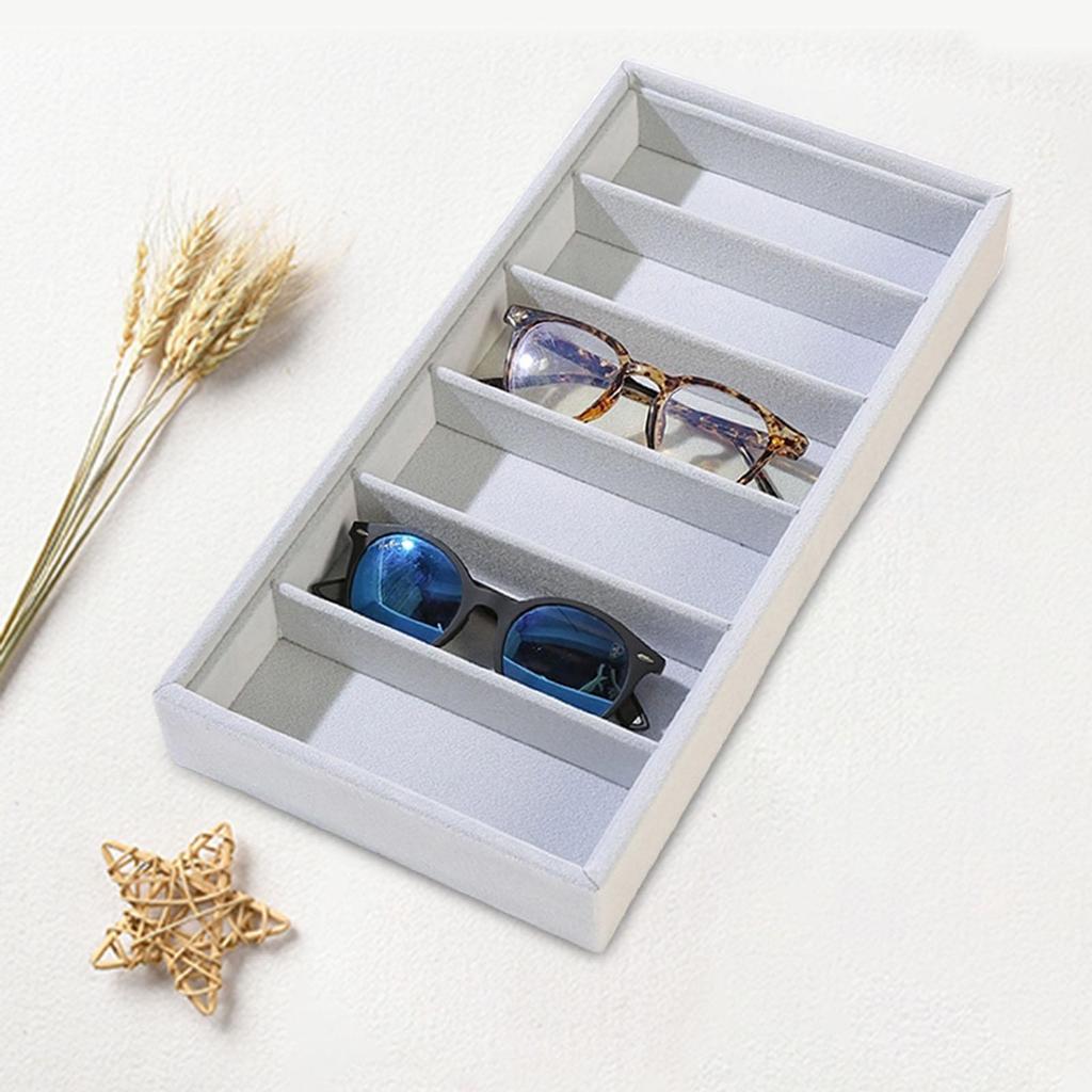 Brillenetui, Sonnenbrillen-Organizer, Leicht, Vielseitig, Samtausgekleidetes Schmuck-Organizer-Tablett