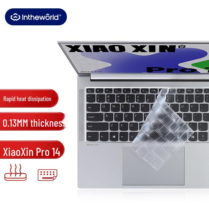 Jichuan TPU Keyboard Protector for Lenovo Xiaoxin Pro 14 Xiaoxin Pro 14 (2024/2023/2022 Models)