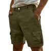 Men's Multi-pocket Work Pants   Straight Five-inch Pants