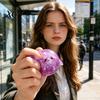 Handquetsch-Stressball Cartoon gedämpftes Brötchen Spielzeug mit Dampfgarer, Teig-Übung zur Entspannung Sensorisches Fidget-Spielzeug, Anti-Angst-Dampfgarer