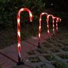 Christmas Candy Cane Lights Pathway Lights for Holidays Lighting Up Sidewalk