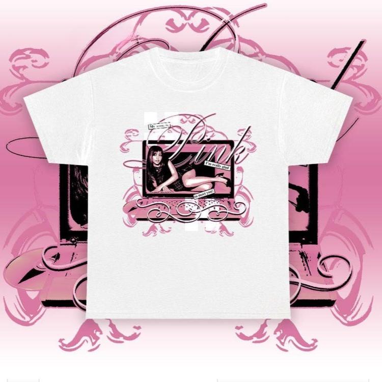 

2026 Summer Fashion Trendy Tee Men Women Vintage Top Pinkpantheress Tee Y2K Whimsy Music Merch Design M бежевий