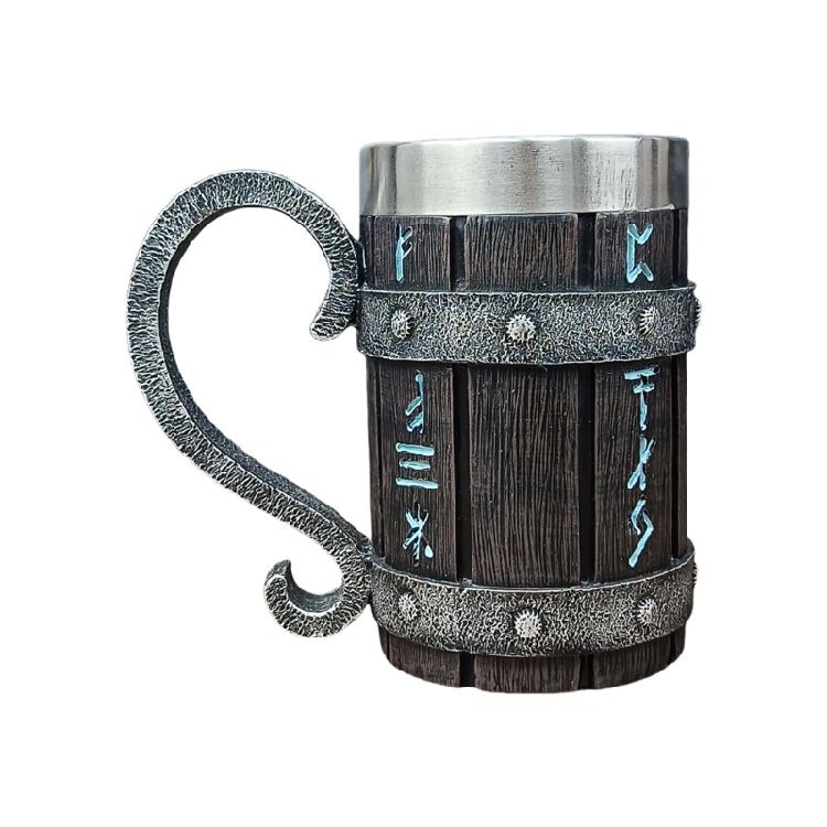 Camping Friendly Beer Mug With Double Walled Insulation Comfortable Handle Drinking Cup Large Capacity Drinkware