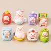 8pcsSet Picnic Party Pig Figure Toy Mini Figurine Desktop Model Ornaments Toys Boys Girls Christmas Gifts