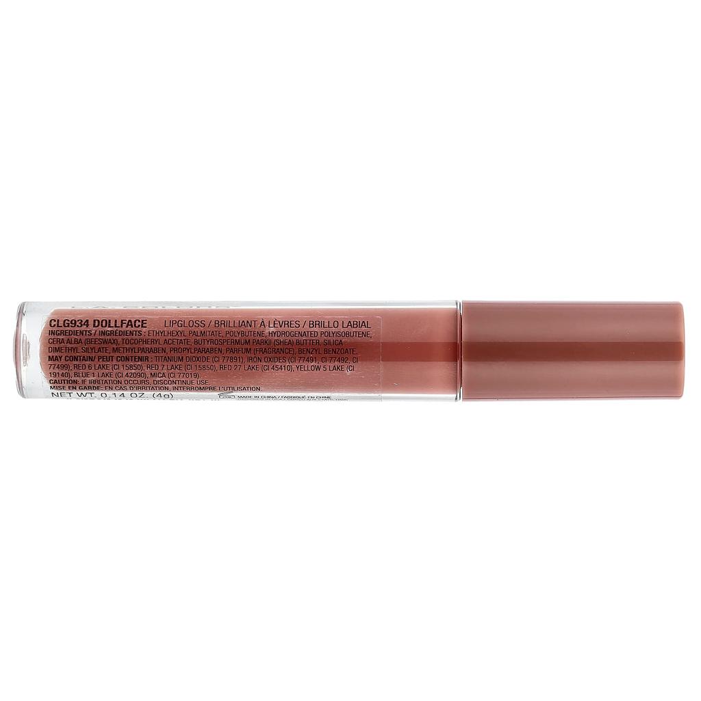 L.A. Colors, High Shine, Shea Butter Lip Gloss, CLG934 Dollface, 4g (0.14oz)