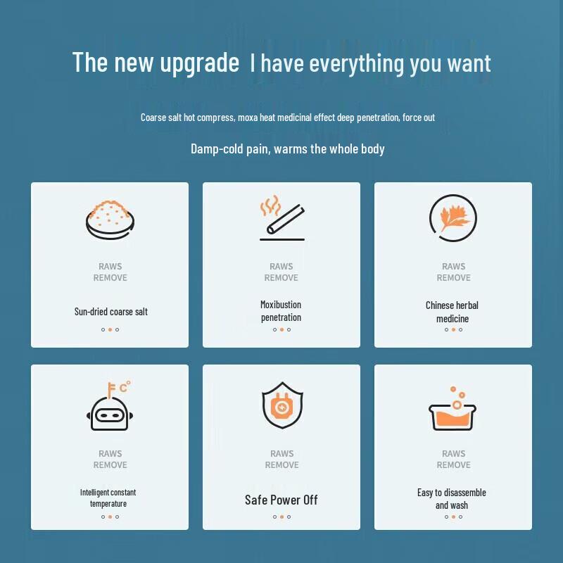 Aux Electric Heated Sea Salt Hot Compress Massager