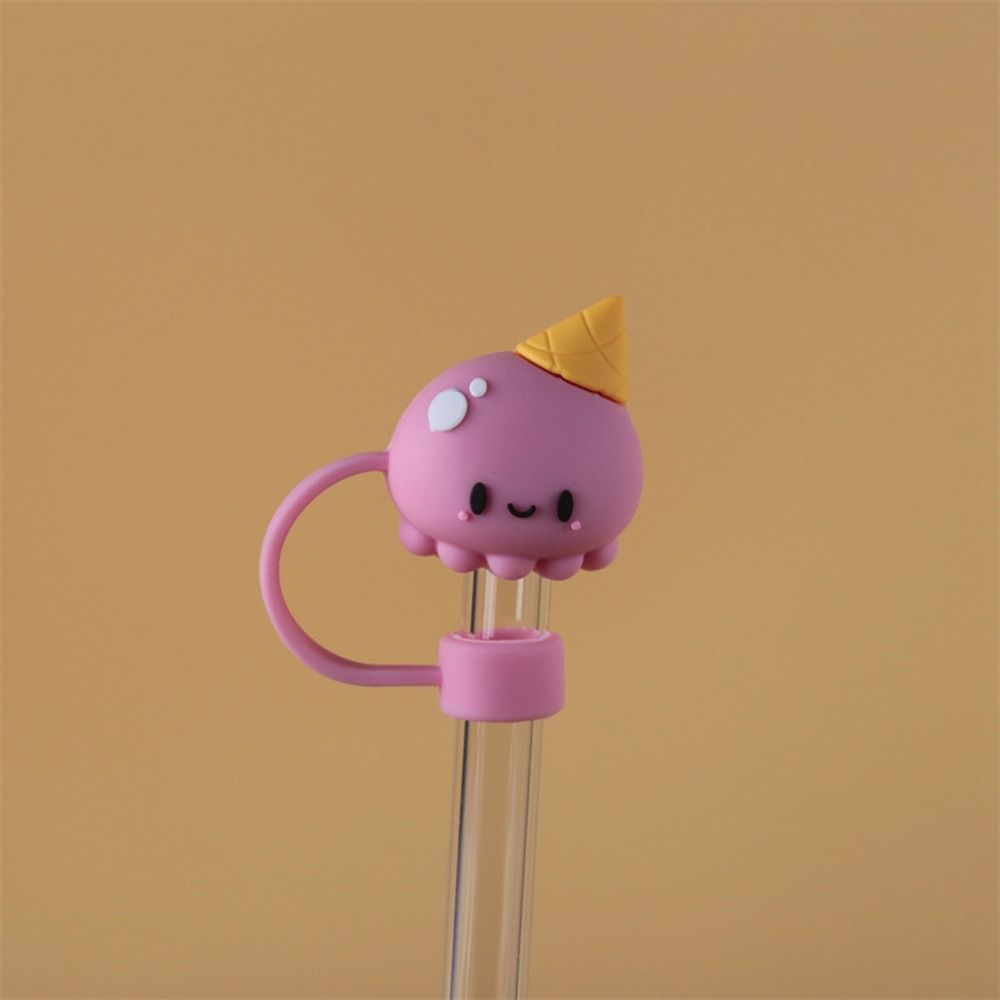 Reusable Silicone Straw Plug Dust-proof Straw Tips Cover Creative Drinking Dust Cap  Water Glass