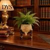 Modern Resin Planter Smile Face Rocking Chair Pot for Indoor Outdoor Plants, Sit Unique Flower Succulents Pots, Cute Head Planters with Drainage Hole,