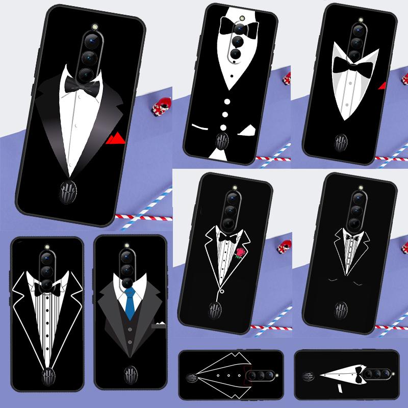 Man Suit Shirt Tie Case For Red Magic 9 8 10 Pro Plus 6 6S 7S 7 Pro 5G 6R RedMagic 9S 8S 10S Pro Plus Cover