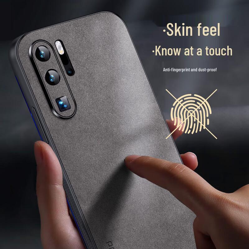 Luxury Nubuck Leather Full-Protection Phone Case for Huawei P30/P30 Pro