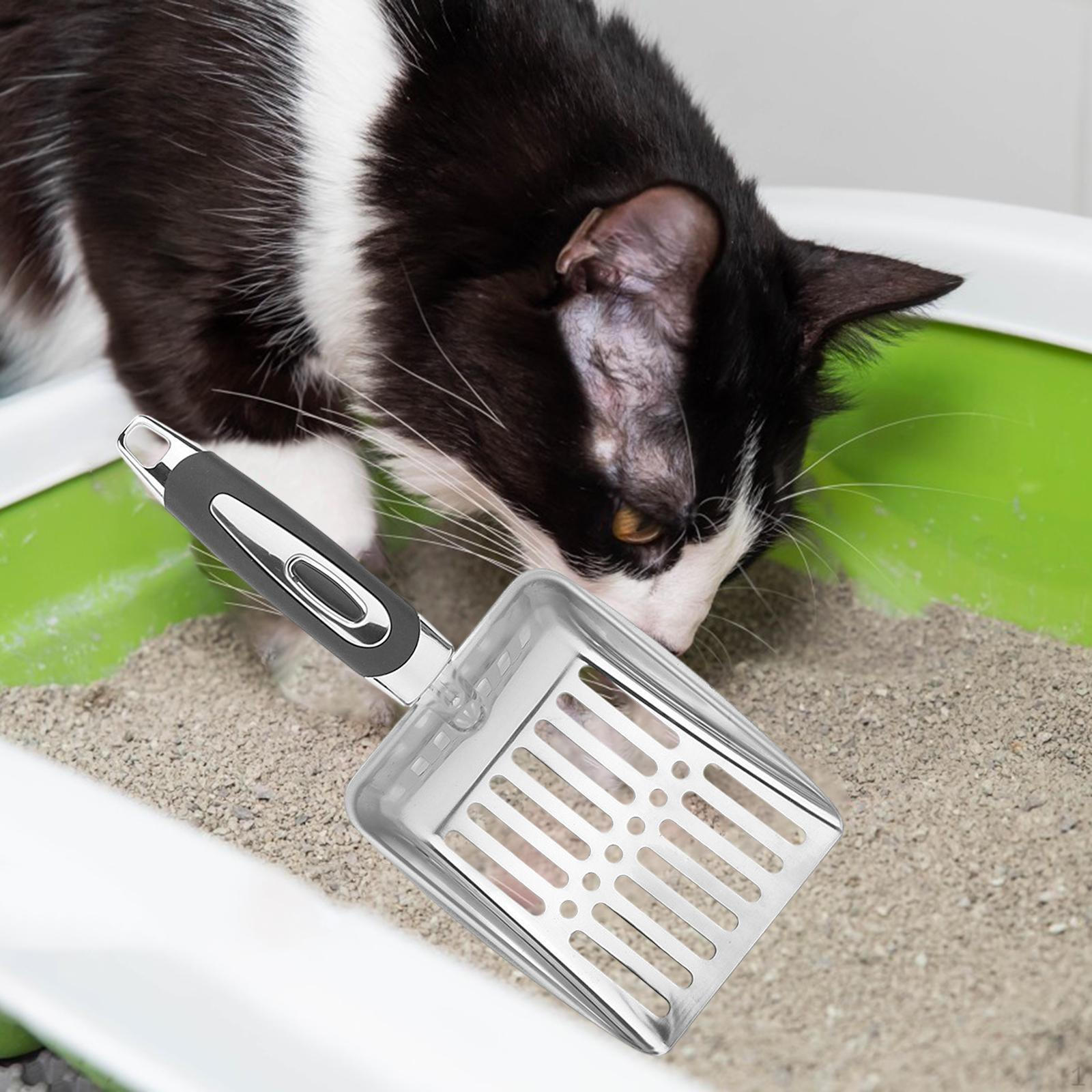 

Совок для кошачьего туалета, подъёмник для кошачьих отходов, сетчатые лопаты для кроликов и котят серый