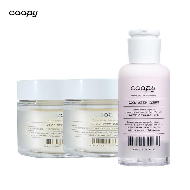 Glow Keep Water Glow Serum 50ml + Glow Keep Water Glow Pads 120ml/50 pads x 2